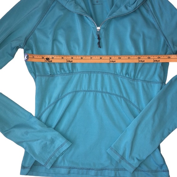Athleta Blue/Green Longsleeve Half Zip Pullover Women’s Size XS - Picture 3 of 9